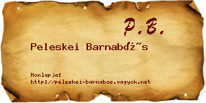 Peleskei Barnabás névjegykártya